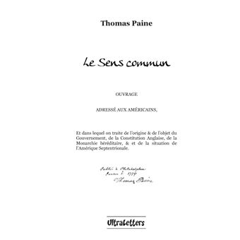 Le Sens commun