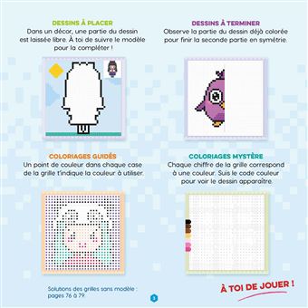 Je colorie en pixels - Les mangas