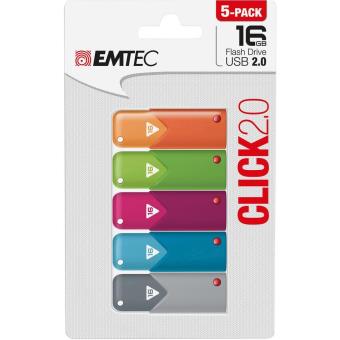Aiibe Lot De 5 Clés USB 2.0 64 Go - Multicolores, Stockage Rapide, Rétractable