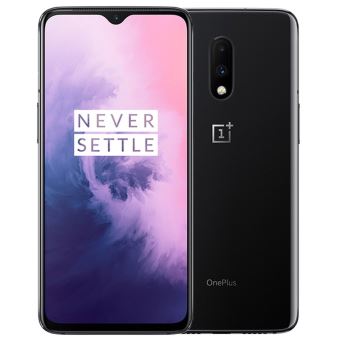 OnePlus 7 - 4G smartphone - double SIM - RAM 6 Go / Mémoire interne 128 Go - écran OEL - 6.41" - 2340 x 1080 pixels - 2x caméras arrière 48 MP, 5 MP - front camera 16 MP - gris miroir - 1