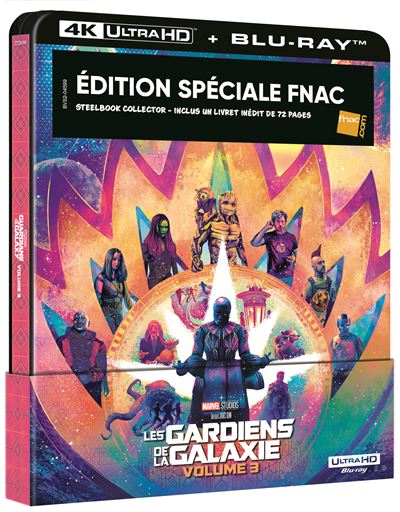 Guardians of the galaxy Les Gardiens de la Galaxie Volume 3 Édition  Spéciale Fnac Steelbook Blu-ray 4K Ultra HD - Blu-ray 4K - James Gunn -  Chris Pratt - Zoe Saldana 