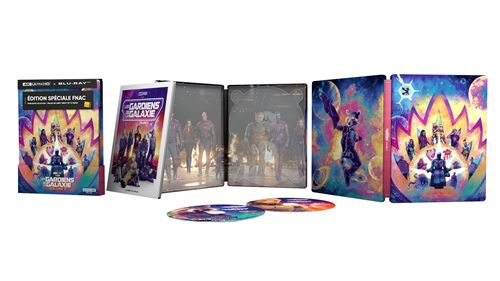 Guardians of the galaxy Les Gardiens de la Galaxie Volume 3 Édition  Spéciale Fnac Steelbook Blu-ray 4K Ultra HD - Blu-ray 4K - James Gunn -  Chris Pratt - Zoe Saldana 