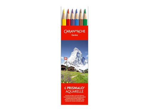 Boîte de 6 crayons Caran d'Ache PRISMALO® Aquarelle