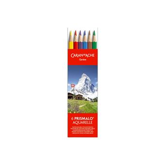 Boîte de 6 crayons Caran d'Ache PRISMALO® Aquarelle