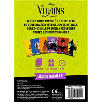 DISNEY VILAINS - Jeu de cartes - C'est moi le plus fort ! - Bataille