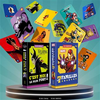 DISNEY VILAINS - Jeu de cartes - C'est moi le plus fort ! - Bataille