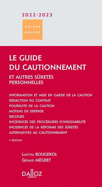 Le guide du cautionnement 2022/2023 - Laetitia Bougerol - broché