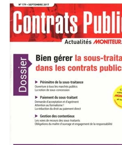 Actualite de la commande et des contrats publics,179
