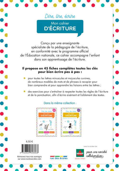 Mon Cahier D Ecriture Ce1 Apprendre A Bien Ecrire Pas A Pas Broche Collectif Achat Livre Fnac Mon Cahier D Ecriture Ce1 Apprendre A Bien Ecrire Pas A Pas Broche Collectif Achat Livre Fnac