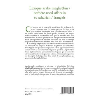 Lexique arabe maghrébin / berbère nord-africain et saharien / français