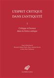 L'Esprit critique dans l'Antiquité
