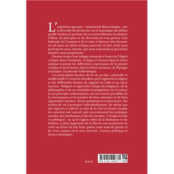 L'Esprit critique dans l'Antiquité