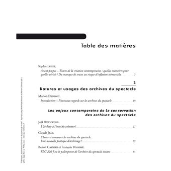 Fabriques, expériences et archives du spectacle vivant