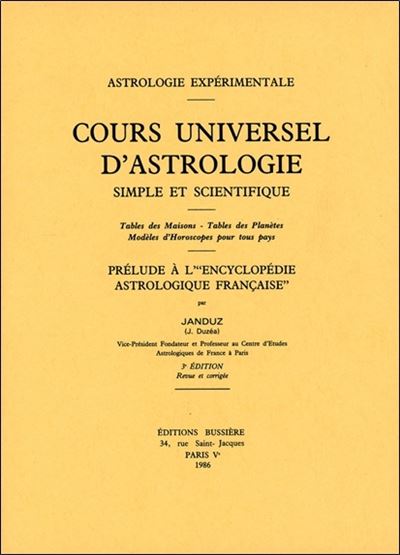 Cours universel d'astrologie
