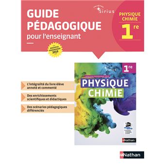 Physique Chimie 1re - Livre du professeur 2019