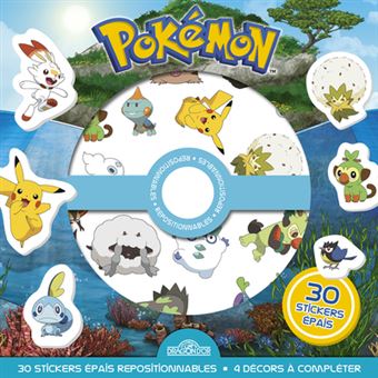 Pokémon - Pochette de stickers épais repositionnables Défis et cherche-et-trouve à créer !