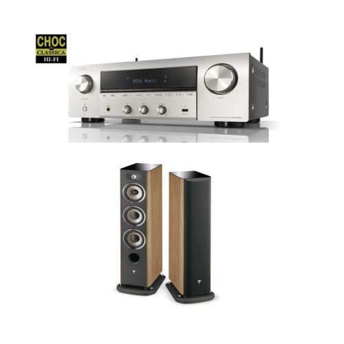 Amplificateur Hi-Fi Denon DRA-800H Argent + Enceinte colonne Focal Aria 926 Prime Walnut Vendue par paire
