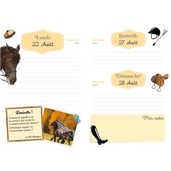 Agenda scolaire CHEVAUX AU GALOP 2022-2023