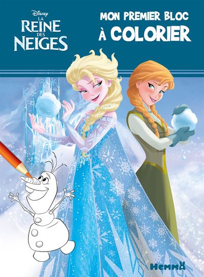 Disney la reine des neiges mon premier bloc a colorier