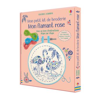 Mon flamant rose - Mon petit kit de broderie