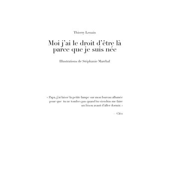 Moi j'ai le droit d'être là parce que je suis née