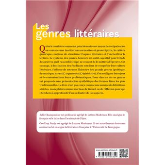 Les genres littéraires