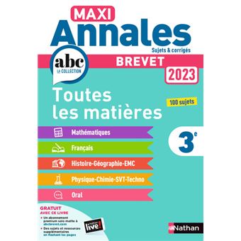 Maxi Annales Brevet 2023-Corrigé