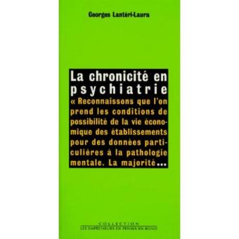 La Chronicité en psychiatrie - 1