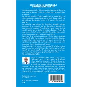 Les violations des droits sexuels pendant les conflits en RDC
