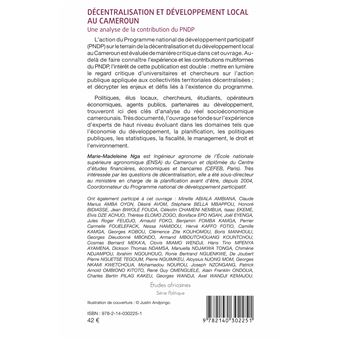 Décentralisation et développement local au Cameroun