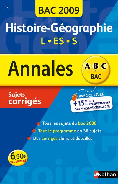 Annal 09 Abc Suj Cor His Geo L Edition 2009 - Broché - Cécile Vidil ...