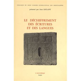 Le déchiffrement écritures et des langues