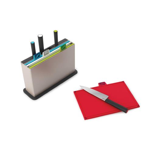 Set de 4 Planches Joseph Joseph Index Advance + 4 Couteaux Acier