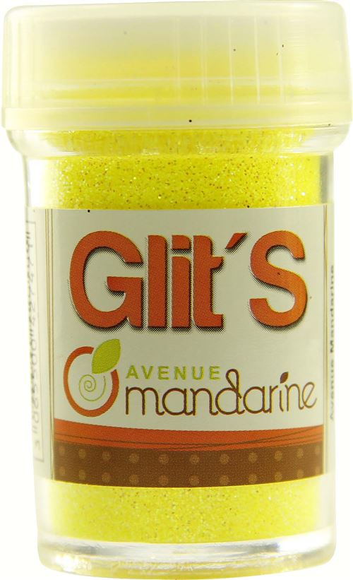Paillettes Avenue Mandarine Glit’s 14 g Jaune fluo