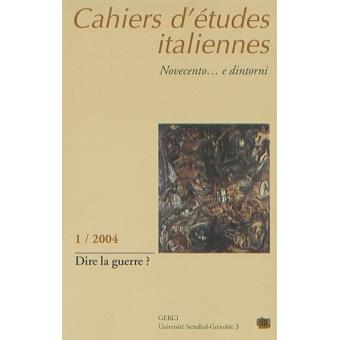 Cahiers d'etudes italiennes 1/