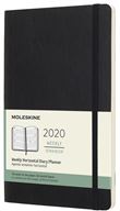 Agenda 2020 Semainier Horizontal Grand Format Noir Souple