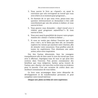 Des actions pour changer votre vie