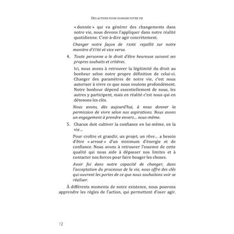 Des actions pour changer votre vie