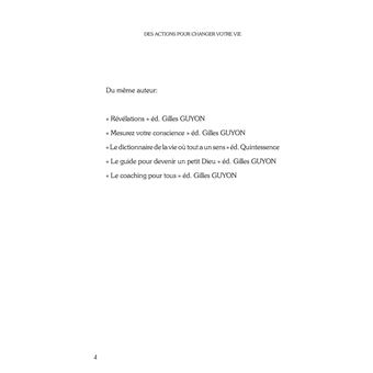 Des actions pour changer votre vie