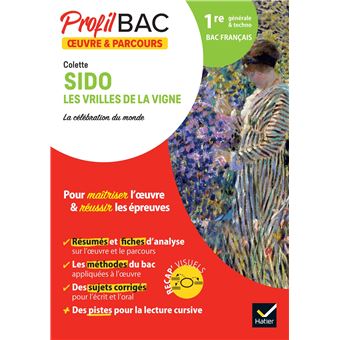 Profil - Colette, Sido, Les Vrilles de la vigne (oeuvre au programme Bac de français 2024)