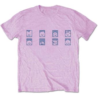 T-shirt Unisex Faces Taille L Rose