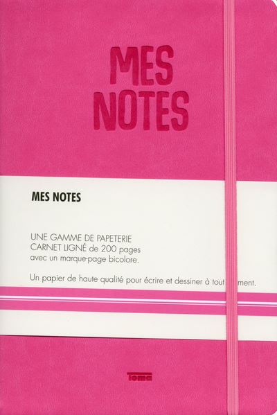 Notes cuir fuschia