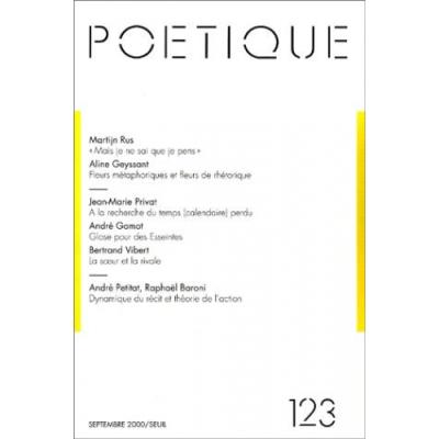 Poétique, n° 123