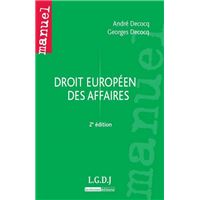 Droit européen des affaires - 2ème édition