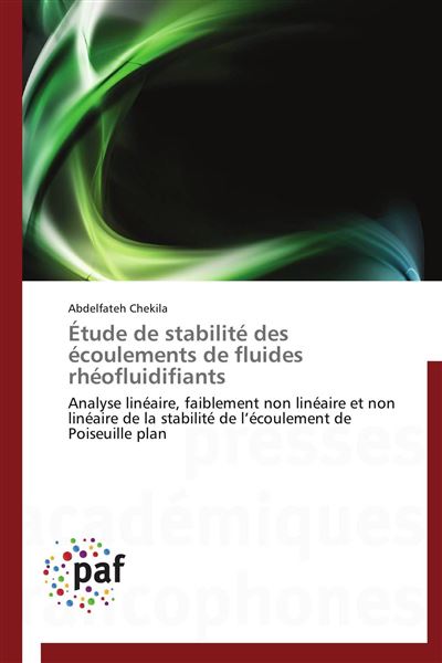 Etude de stabilite des ecoulements de fluides rheofluidifian