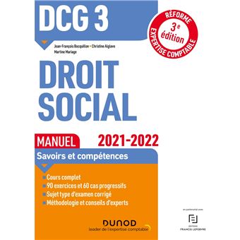 DCG 3 Droit social - Manuel - 2021/2022