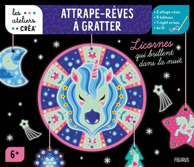 Attrape-rêves à gratter. Licornes qui brillent dans la nuit - Sandrine Lamour - (donnée non spécifiée)