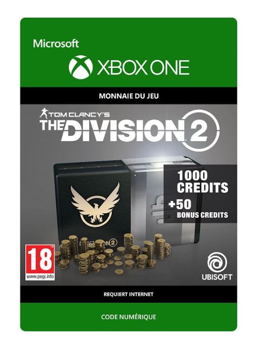 Code de telechargement Tom Clancy s The Division 2 Pack de 1050 Credits Premium Xbox One