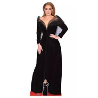 Figurine en carton Adele en robe noire Haut 175 cm