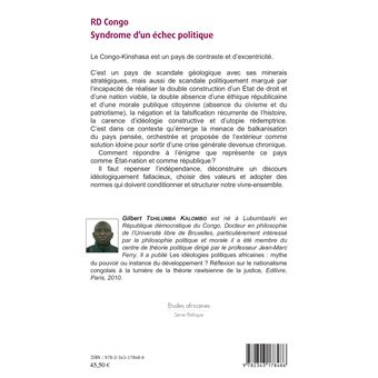 RD Congo Syndrome d'un échec politique